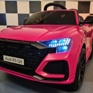 Kinderauto Audi Q8 met RC en 12 volt roze 1 persoons