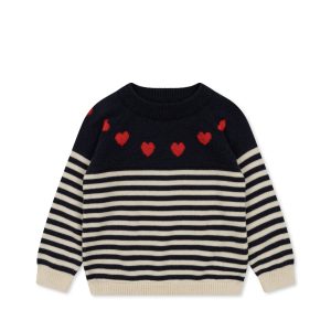 Konges Sløjd - Sweatshirt Heart - Stripe