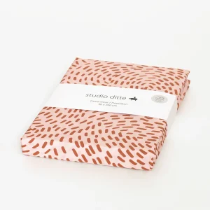 Studio Ditte Hoeslaken Junior (70x150cm) Flow roze roestbruin