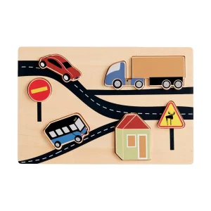 Kids Concept - Houten inlegpuzzel - Auto Puzzel Aiden