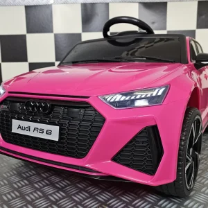 Accu kinderauto Audi RS6 12 volt roze