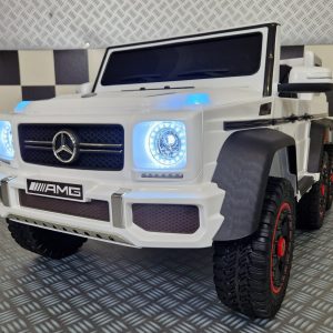 Kinderauto Mercedes G63 6×6 AMG 1 persoons wit