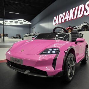 Kinderauto Porsche Taycan 2 persoons 24 volt roze