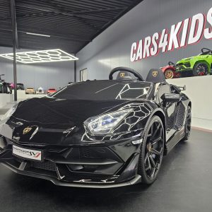24 volt Lamborghini Aventador 2 persoons met drift metallic zwart
