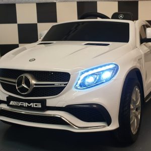 Mercedes AMG GLE accu speelgoedauto met afstandsbediening 12V wit