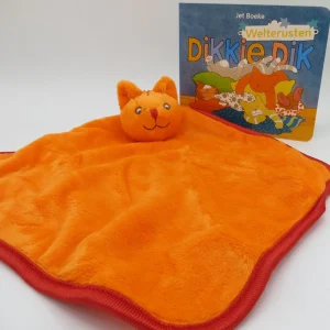 Gottmer Kinderboeken  - Cadeaubox 'Welterusten, Dikkie Dik!' boek met  Knuffeldoek