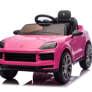 Elektrische kinderauto Porsche Cayenne 1 persoons 12 volt roze