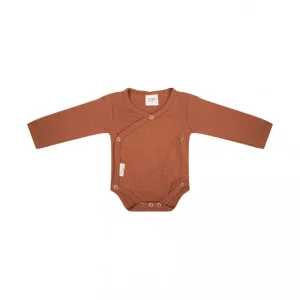 Little Indians Baby Overslagromper Lange mouw Amber Brown