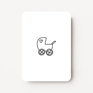 Minikaartje - Kinderwagen lineart