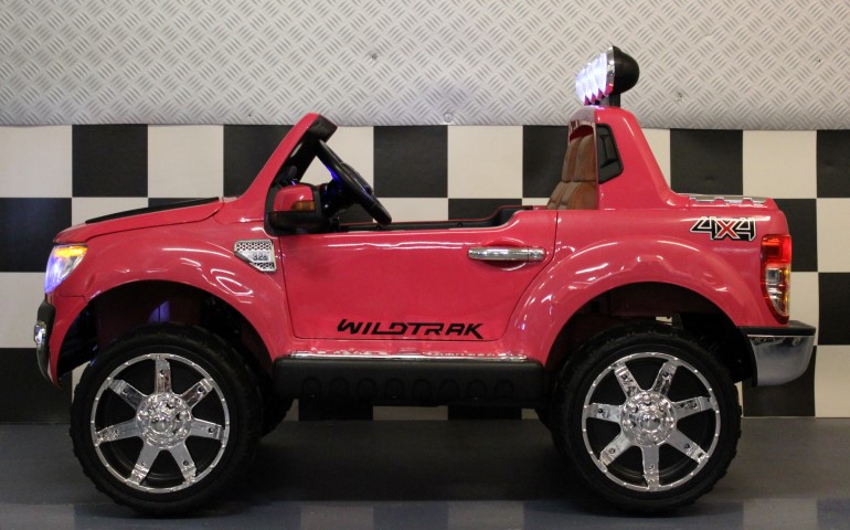 Ford Ranger elektrische kinderauto soft start 12 volt roze - Afbeelding 4