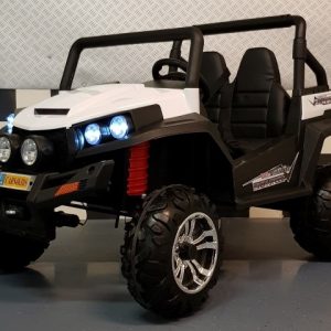 V Twin 4WD elektrische kinderjeep 2x12V 2.4G RC wit