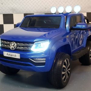 VW Amarok kinderauto 2x12V 2.4G RC 4WD metallic blauw