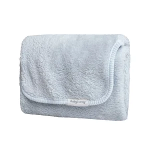 Verschoonmatje cozy misty blue met naam